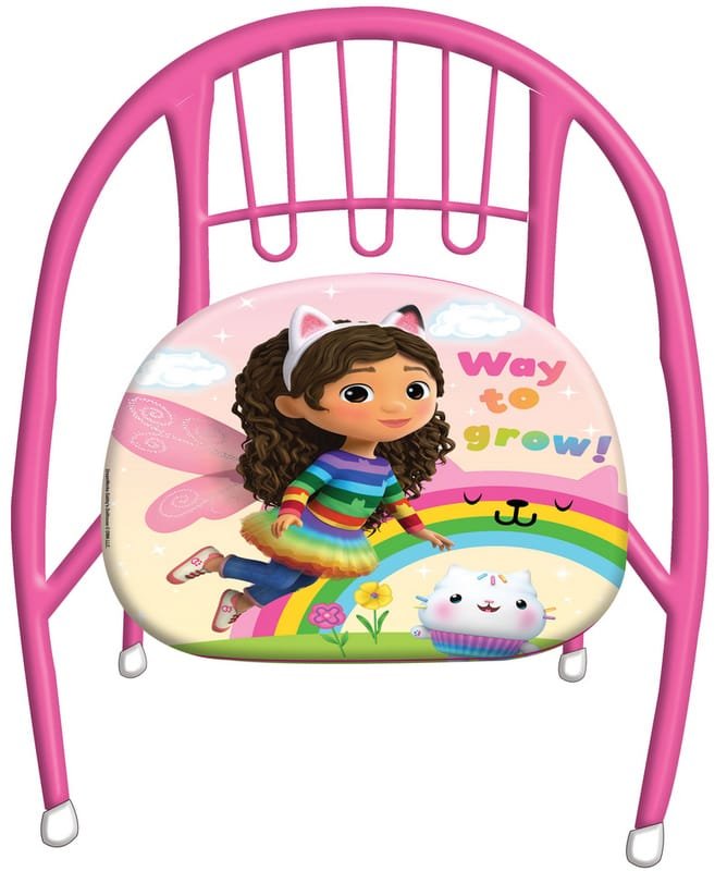 Cars Visual Детско столче метално с мека седалка Къщата за кукли на Габи 35х36х35 - Image 1