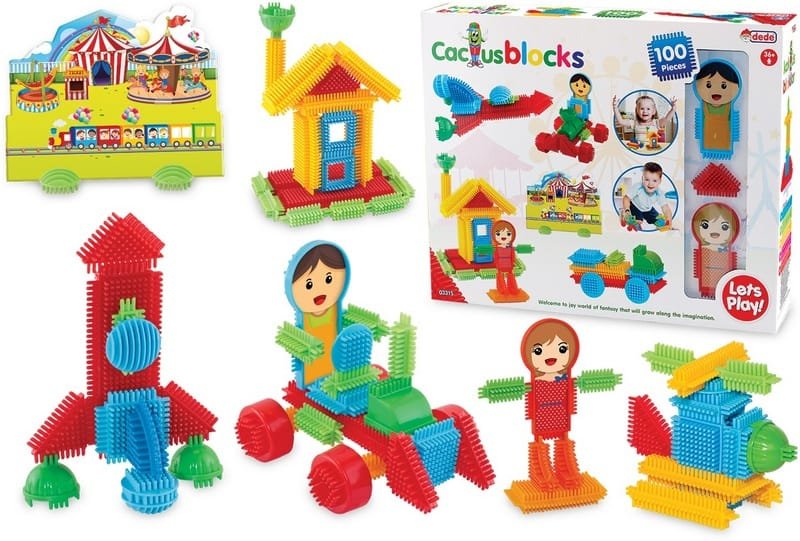 03315.jpg Конструктор кактус превозни средства 100 ел. 32х7х32 - Image 1