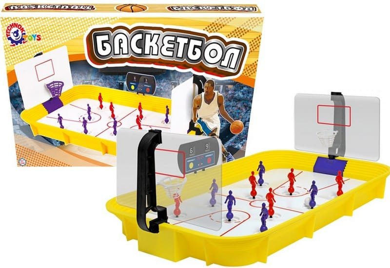 0342_03.jpg Настолна игра баскетбол с пружинки 52х31х8 с табло за отбелязване на резултата - Image 1