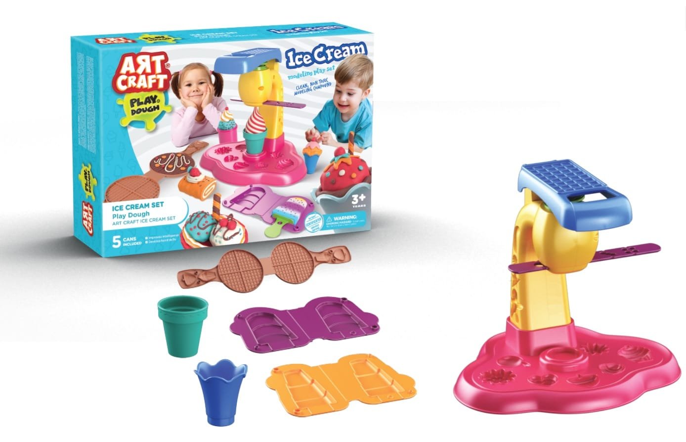 03489.jpg Сладоледена фабрика 5х56 гр пластелин сладолед машина и др.37х8х26 - Image 1