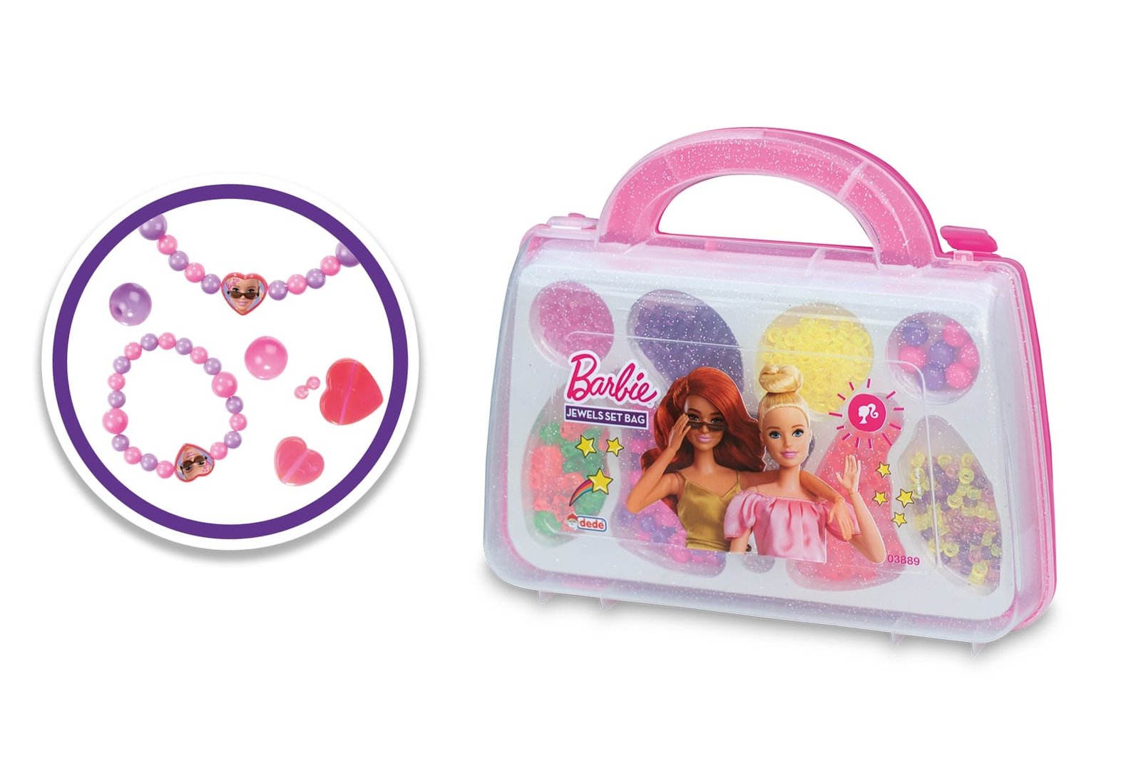03889.jpg Барби креативен комлект направи си сам бижута с мъниста и куфарче 25x8x23 - Image 1