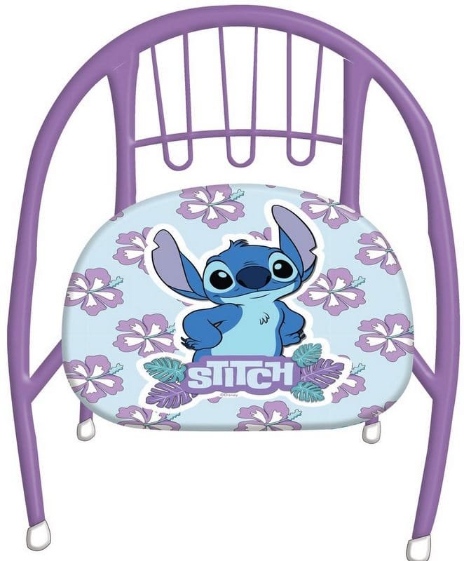 1-000565248.jpg Детско столче метално с мека седалка Лило и Стич 35х36х35 - Image 1