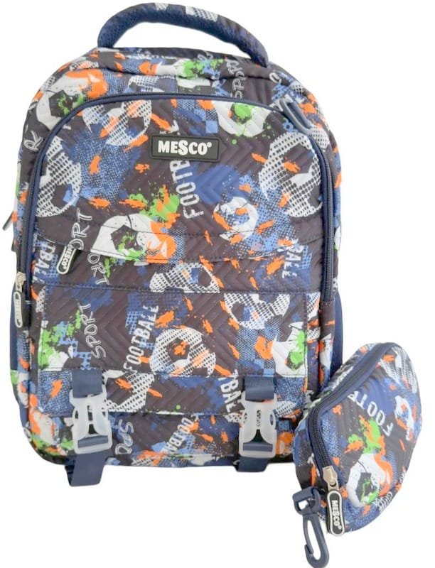 1-mes251607203.jpg Раница Меско с 2 отделения вътрешен и 2 външни джоба и 1 заден джоб с цип и 2 странични джоба с несесер в същия дизайн 44х30х18 - Image 1