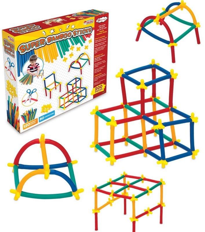 10150109249586.jpg Конструктор бамбукови пръчици 200 бр. 29х26х6 - Image 1