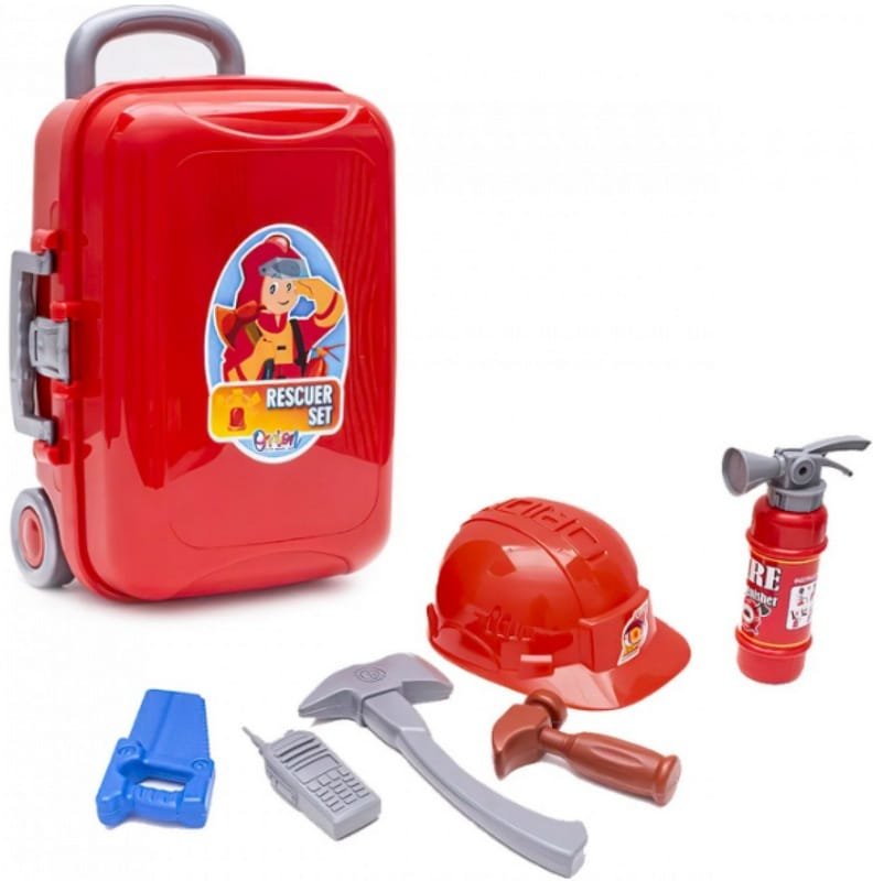 375yaya1.jpg Пожарникарски комплект в карета куфар с разтегаема дръжка 35х25х15 - Image 1