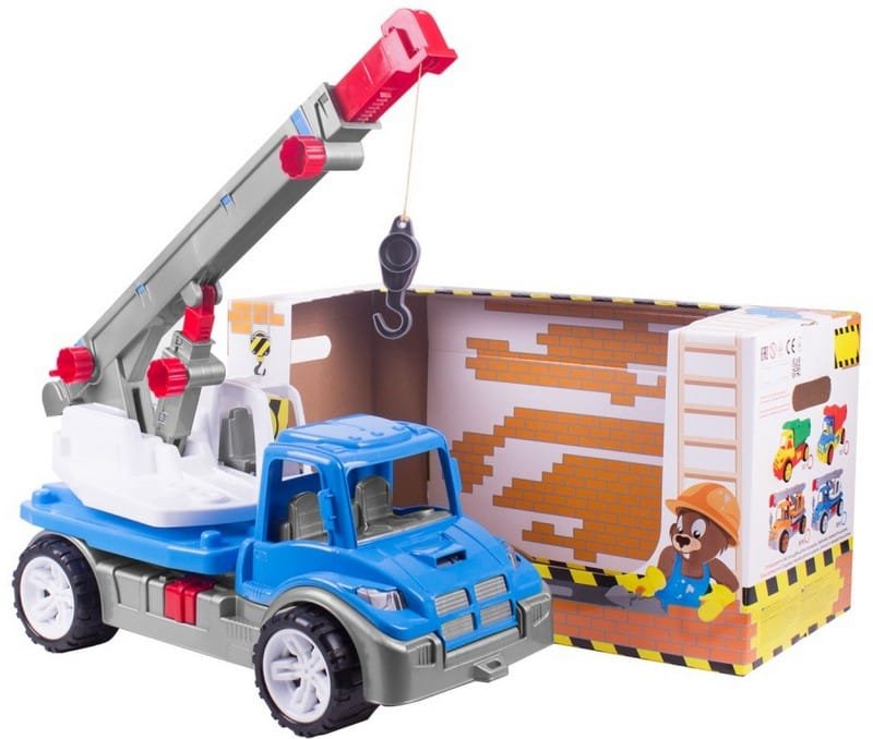 3893_01.jpg Камион автокран стрелата се вдига мърда напред и се върти на 360 гр куката се движи 57х30х26 - Image 1