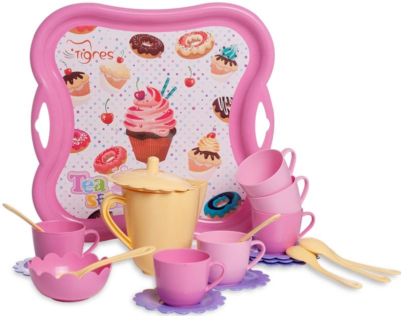 39411.jpg Чаен сервиз с табла с имл печат 30х30х10 - Image 1