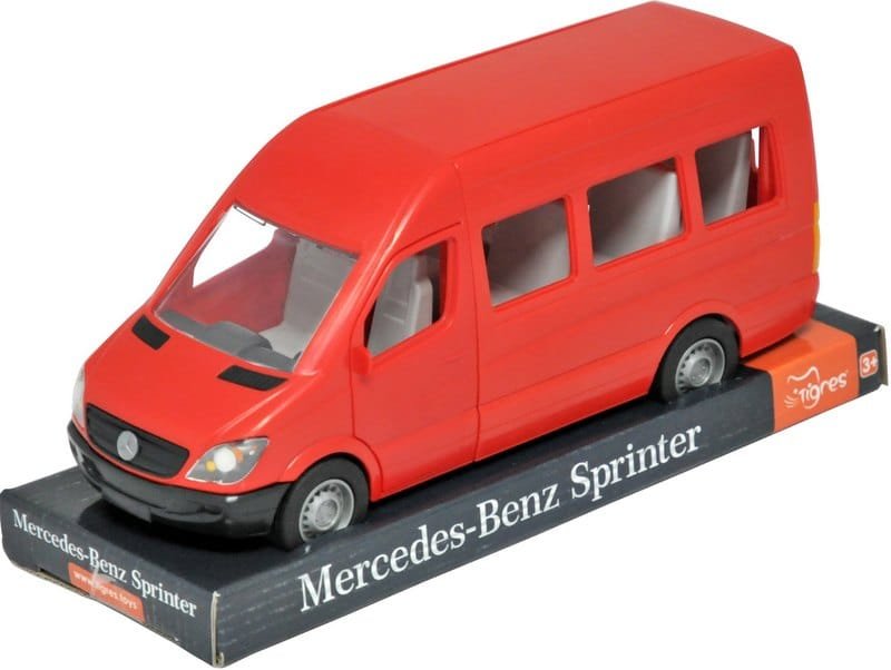 39705.jpg Мерцедес микробус спринтер пътнически червен отварящи врати 28х12х10 и подвижен волан - Image 1