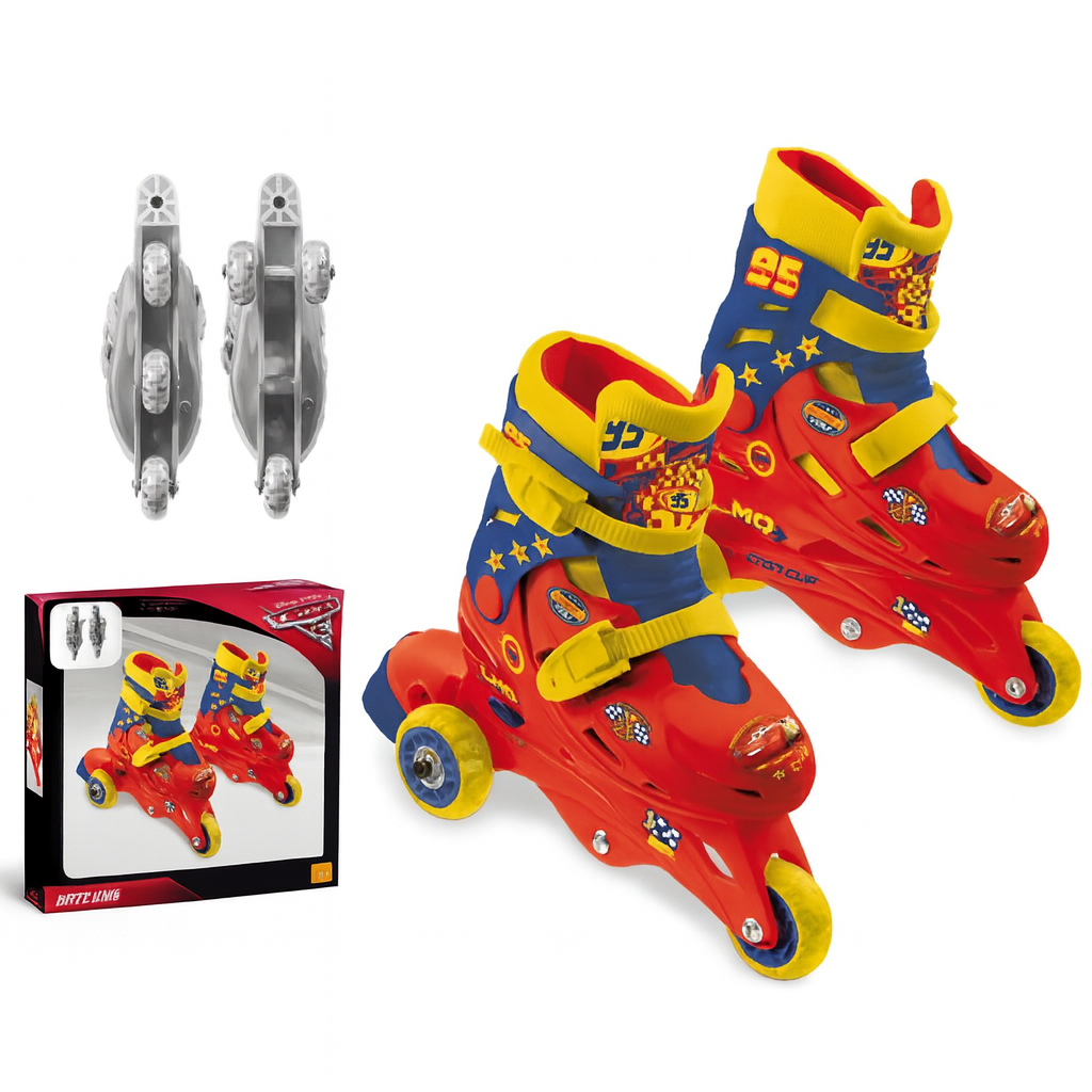 6ba33bd5-ce74-4e04-90bc-0b2994fd52f7 Ролери 2 в 1 двойна функция размер 29-32 лагери 608ZZ колела 64х24 мм с инструкция за сглобяване на български и необходимите части за трансформация Колите - Image 1