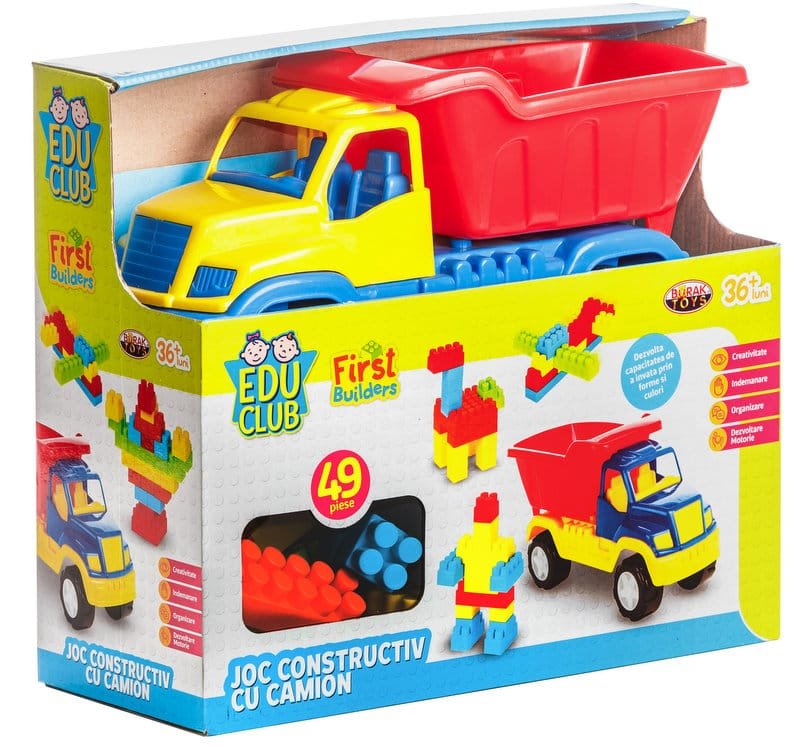 joc20constr20cu20camion20-206420191007673.jpg Камион самовал с конструктор с 49 ел конструктор в кутия - Image 1