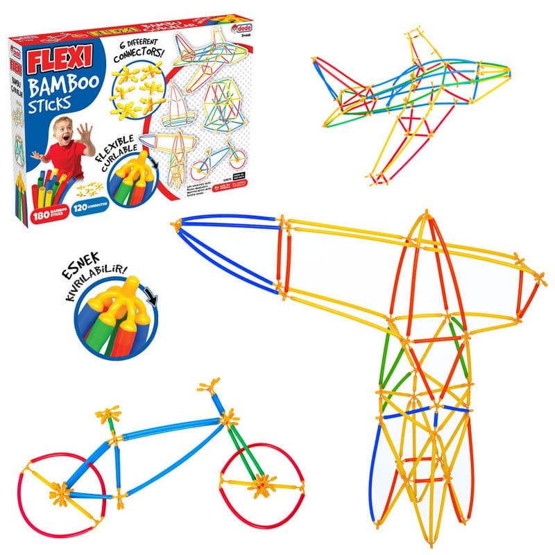 mwap_985b859d773f7e27124845.jpg Конструктор машини бамбукови пръчици 300 бр. 36х26х6 - Image 1