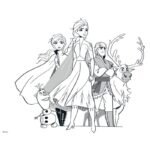 Оцветителен комплект куфарче с дръжка с шаблони стикери с албум спирален блок А4 и много маркери пастели водни боички четки и т.н. Фроузен 54х47х3 - Image 5