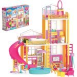Къща на мечтите на линда за размер кукли тип барби с кукла и обзавеждане 3 етажа 60x50x16 - Image 2
