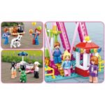 Конструктор Sluban Мечти Виенско колело 789 ел. с 8 фигурки 52х38х8 със сменяща се глава ключодържател - Image 3