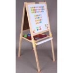 Голяма дъска с български букви с 2 лица и разтягащи се крака магнитна страна и страна за фулмастери 83х60х8 кутия в разпънат вид 140 см - Image 3