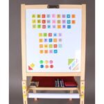 Голяма дъска с български букви с 2 лица и разтягащи се крака магнитна страна и страна за фулмастери 83х60х8 кутия в разпънат вид 140 см - Image 2