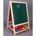 Голяма дъска с български букви с 2 лица и разтягащи се крака магнитна страна и страна за фулмастери 83х60х8 кутия в разпънат вид 140 см - Image 5