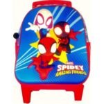 Карета с колела и разгъваема дръжка и 3Д раница Спайдермен 56х49х31