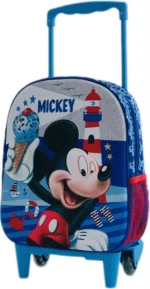 Карета с колела и телескопична дръжка и 3Д раница Мики Маус 39х28х14
