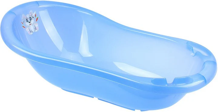 8423 Вана перлена с малка картинка синя прозрачна 90х50х30 за стойка - Image 1