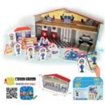 Говореща и разказваща на български игра профисии полицейски участък и станция и фигурки с добавена реалност 41х26х10 на 16 езика