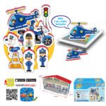 Говореща и разказваща на български игра профисии полицейски участък и станция и фигурки с добавена реалност 41х26х10 на 16 езика - Image 2