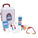 Куфар с набор за оказване на първа помощ с подвижна дръжка на колела 35х25х15