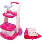 Фризьорски комплект с количка и куфар и аксесоари в кутия 55х37х37