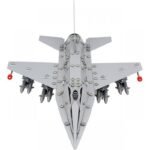 Метален конструктор 49х30х5 с болтове гайки инструменти за направа на Ф-16 стелт изстребител 430 части с поддръжка в youtube - Image 2