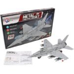 Метален конструктор 49х30х5 с болтове гайки инструменти за направа на Ф-16 стелт изстребител 430 части с поддръжка в youtube