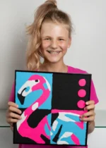 Направи 3Д картина от моделин с рамка и работна инструкция размер на картината 30 х 30 см Фламинго 40х6х33 - Image 5