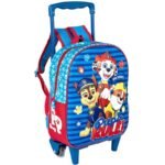 Карета с колела и телескопична дръжка и 3Д раница Пау Патрул 39х28х14