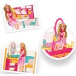 Вилата на линда за размер кукли тип барби с обзавеждане 56x38x16 - Image 3