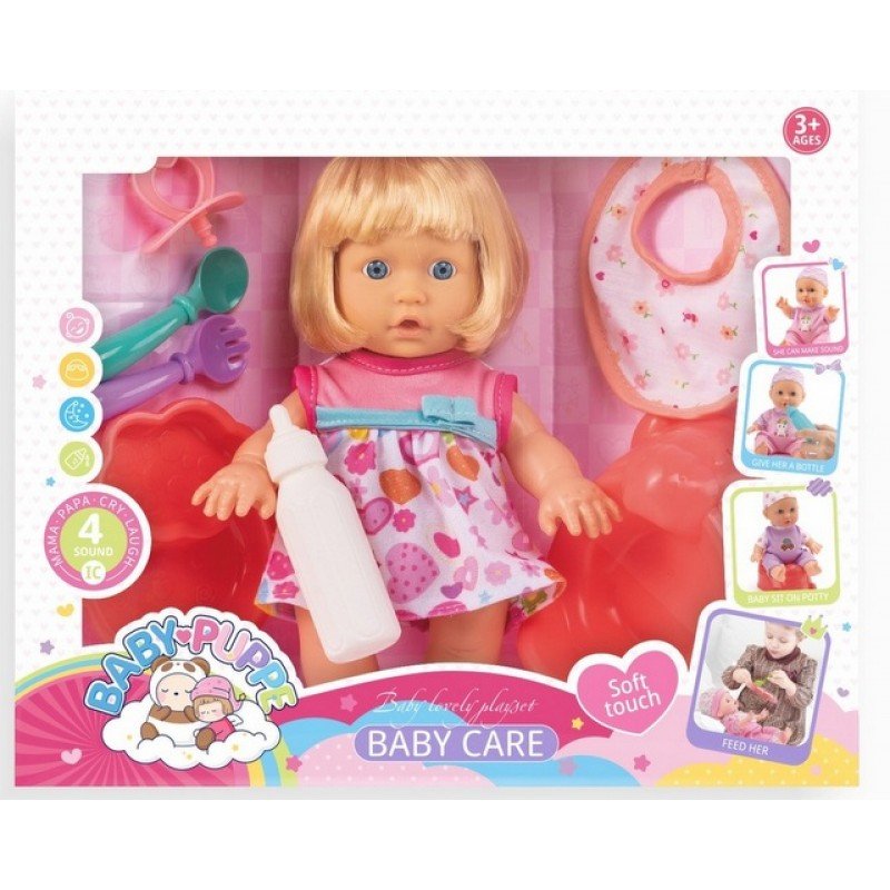 1-1-YW400909-800x800 Кукла 23 см с 4 мелодии с батерии пие и пишка 30х8х25 - Image 1