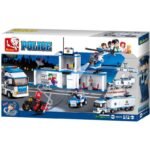 Конструктор Sluban Полиция Оперативен Камион 572 ел. с 5 фигурки 52х33х7 и стрелба