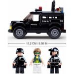 Конструктор Sluban Полиция SWAT Брониран Джип 293 ел. с 3 фигурки 33х24х6 и стрелба - Image 4