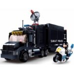 Конструктор Sluban Полиция SWAT Оперативен камион хеликоптер 540 ел. с 5 фигурки 48х33х7 и стрелба - Image 3