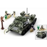 Конструктор Sluban Армия 2 в1 Танк Т-34 от втората световна война и Танк Т-85 с 3 фигурки 687 ел. Точен модел 52х33х7 - Image 3