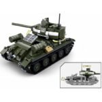 Конструктор Sluban Армия 2 в1 Танк Т-34 от втората световна война и Танк Т-85 с 3 фигурки 687 ел. Точен модел 52х33х7 - Image 2