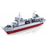 Конструктор Sluban Армия Продоволствен кораб точен модел 1:450 мащаб с 2 самолета хеликоптер и лодка 497 ел. 48х33х7 - Image 5