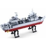 Конструктор Sluban Армия Продоволствен кораб точен модел 1:450 мащаб с 2 самолета хеликоптер и лодка 497 ел. 48х33х7 - Image 3