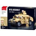 Конструктор Sluban Армия Джип Хамър Н2 точен модел 265 ел. с 2 фигурки 30х19х7