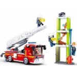 Конструктор Sluban Пожарна стълба с тренировъчна кула 343 ел. с 3 фигурки 38х29х7 - Image 5