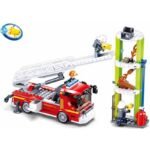 Конструктор Sluban Пожарна стълба с тренировъчна кула 343 ел. с 3 фигурки 38х29х7 - Image 3