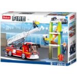 Конструктор Sluban Пожарна стълба с тренировъчна кула 343 ел. с 3 фигурки 38х29х7
