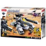 Конструктор Sluban Атомна Буря Огнен дъжд Железен Прилив 939 ел. с 4 фигурки 52х38х8 със стрелба