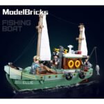 Конструктор Sluban Ветроходен Риболовен Кораб точен модел мащаб 1:35 610 ел. с 3 фигурки 48х33х7 - Image 3