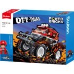 Конструктор Sluban Коли Джип Всъдеход 261 ел. с 1 фигурка и задвижване при издърпване назад 38х29х7