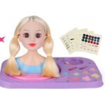 Манекен глава за гримиране с включени гримове 31х22х17 - Image 2