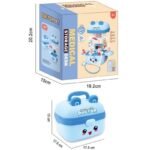 Ветиринарен докторски кабинет в куфарче с 4 животни и светеща слушалка 20х15х20 - Image 2